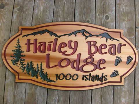Custom wooden sign resort